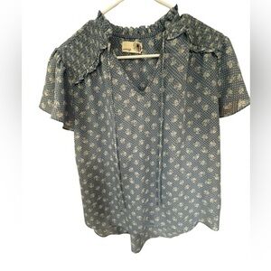 Everleigh Blue Floral Blouse